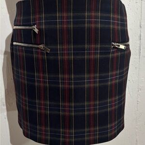 Zara Blue Red Mini Pencil Skirt